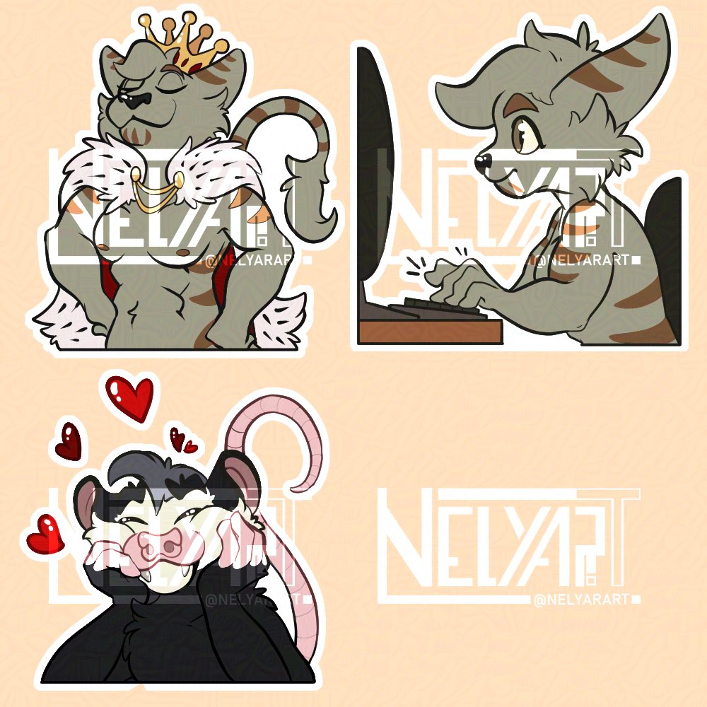 NelyarArt's tweet photo. More stickies! [Commission]

#art #digitalart #furry #furryary #stickers https://t.co/8kw1CQsCo8