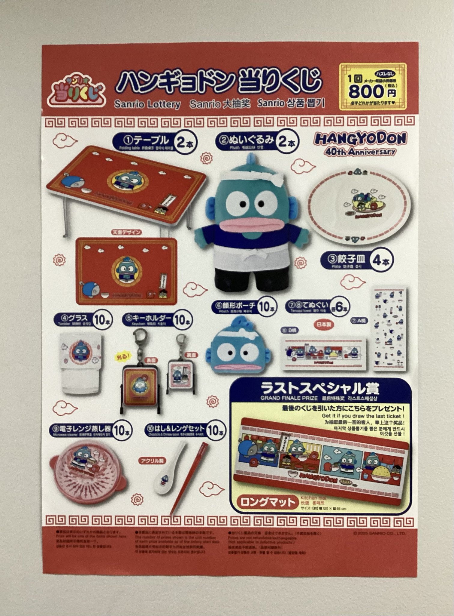 ハンギョドン一番クジ 8/31（土）～順次発売！「ハンギョドン当りくじ」｜サンリオ