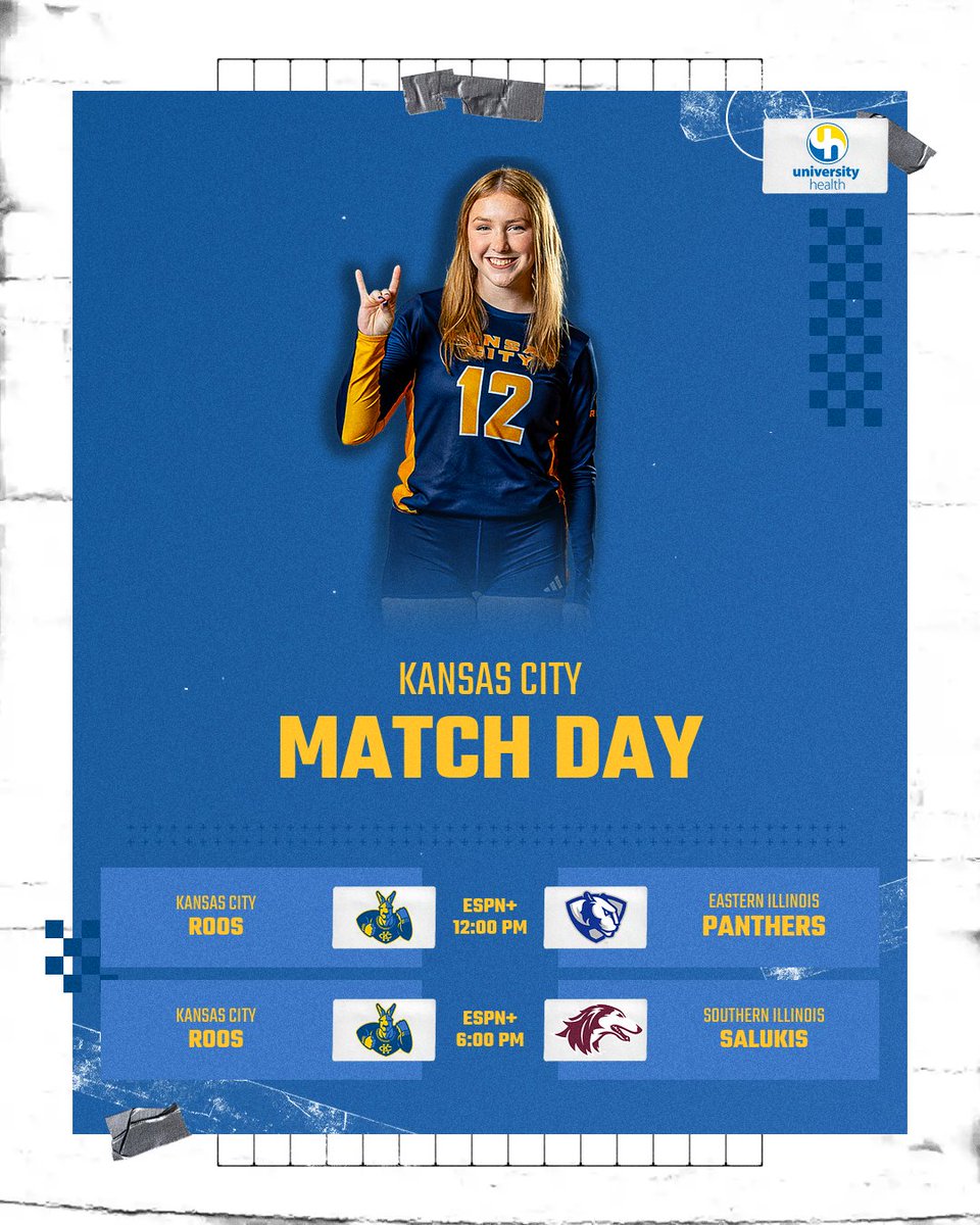 𝐑𝐞𝐚𝐝𝐲 𝐭𝐨 𝐫𝐨𝐥𝐥🎸
🆚Eastern Illinois &amp; Southern Illinois 
⌛️12 PM | 6 PM
🏙️Carbondale, Ill. 
📺ESPN+ | bit.ly/41DFCup
📈bit.ly/467lDWa
#ROOUP | #DeclareKC