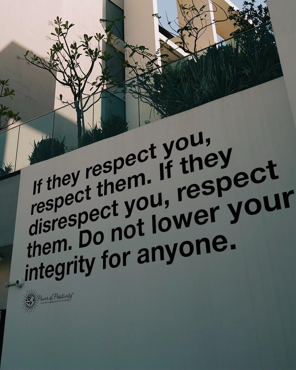 If they respect you, respect them. If they disrespect you, respect them. Do not lower your integrity for anyone. 💯🤲