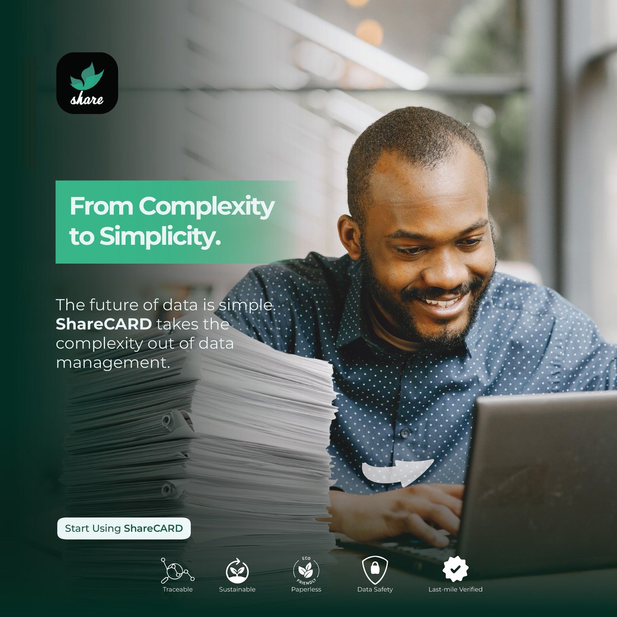 sharecard_app's tweet image. From Complexity to Simplicity.
The future of data is simple. ShareCARD takes the complexity out of data management, empowering you to focus on achieving your organization’s vision.
Try ShareCARDS simplicity today.
#DataSimplicity #FutureReady #SimplifiedData #VisionDriven