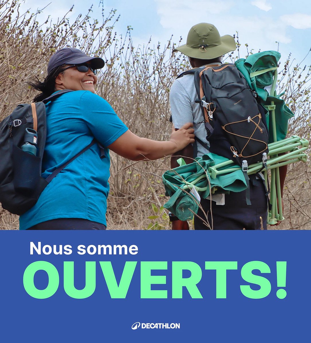 Même après la fête, nous restons ouverts pour vous accompagner dans tous vos projets sportifs 💪. 

Avez vous passé une bonne fête du Maouloud ? Quels sont vos projets du jour? Dites nous en commentaires.😁😎

Rendez-Vous vite en magasins, sur le site decathlon.sn ou