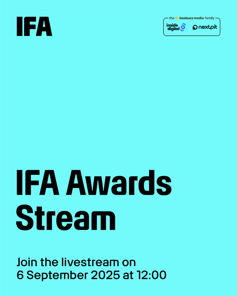 IFA_Berlin's tweet image. 🚀 IFA Awards Live!🚀

Streaming powered by @NextPitDE and @inside_digital  from @beebuzzmedia.

Catch the hottest products of 2025 from tomorrow 12:00. Don’t miss it!💚

#IFABerlin #IFA2025