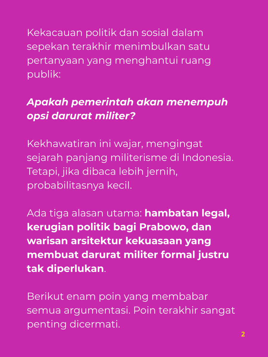 msafarnurhan's tweet photo. Esai @zenrs soal darurat militer mesti disebar ke sini juga. 

Sumber: IG @esaipendek https://t.co/pxT7BkOLAN