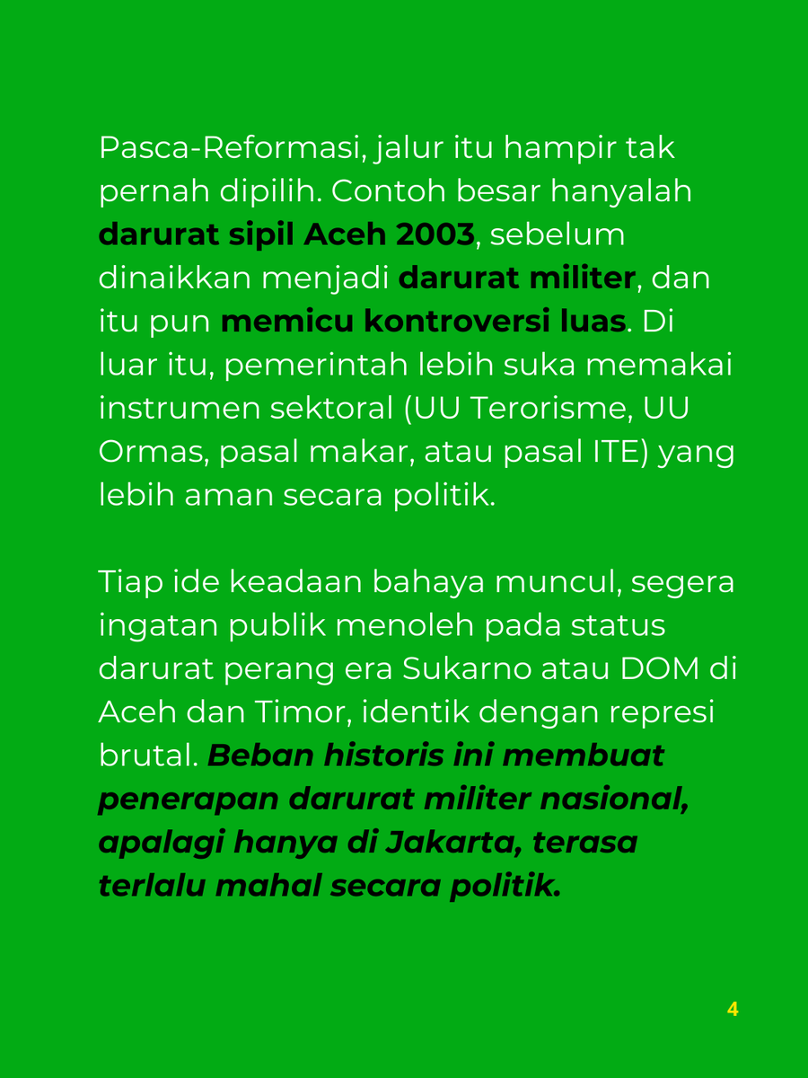 msafarnurhan's tweet photo. Esai @zenrs soal darurat militer mesti disebar ke sini juga. 

Sumber: IG @esaipendek https://t.co/pxT7BkOLAN