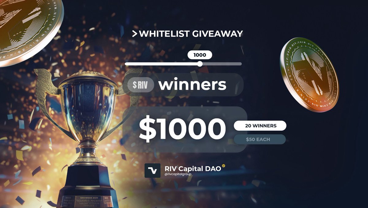 🎉 RIV Whitelist Giveaway Winners! 🎉
We’re excited to announce the 20 winners of our latest whitelist giveaway. Each winner will receive $50 directly to their RIV Wallet as a thank-you for being early believers in the RIV journey. 💎 
💭Telegram Usernames:
 FlorianWirtxyz