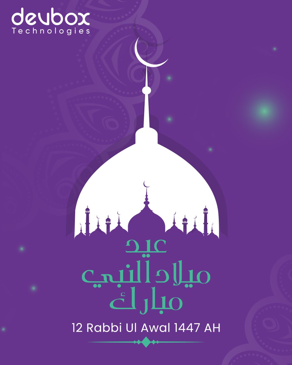 devbox_co's tweet image. Eid Milad-un-Nabi ﷺ is a reminder of the Prophet’s message of peace, compassion, and unity. May this day inspire us to embody kindness and integrity in all that we do. 🌙

#EidMiladunNabi #EidMiladunNabiMubarak #12rabiulawal #devbox