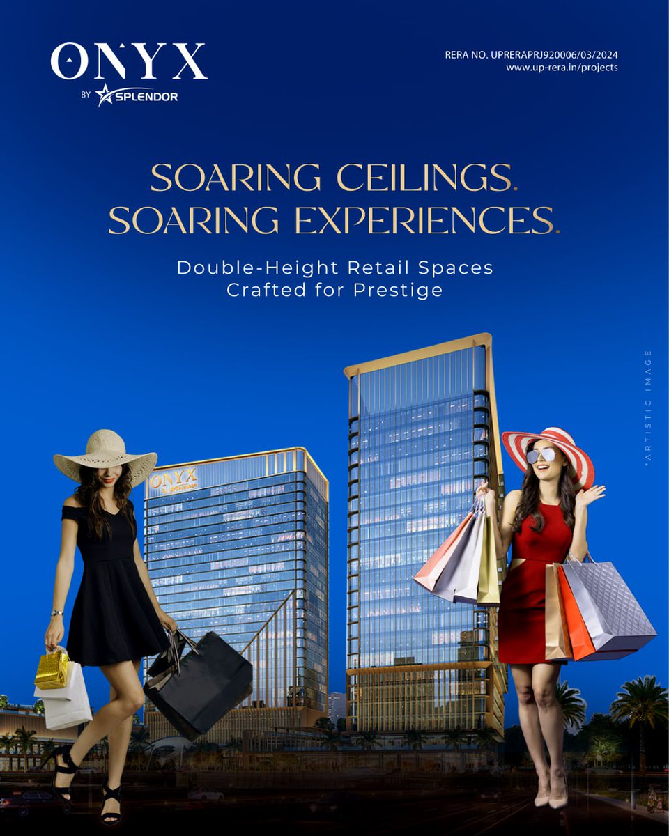 splendoronyx's tweet image. Soaring Ceilings. Soaring Experiences.
Double-Height Retail Spaces, crafted for prestige in the heart of Noida. Own a space that elevates your brand and your business.

#ONYXNoida #PremiumSpaces #Sector142Noida #NoidaRealEstate #CommercialProperty #RetailSpacesNoida