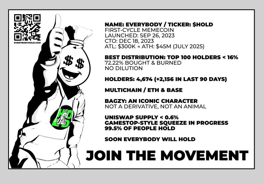 freddy (@freddyholds) on Twitter photo Always DYOR โ๏ธ
Are you talking about <a href="/everybodyholdX/">EVERYBODY $HOLD CTO ๐ฐ๐น</a> ๐
#HOLD ticks all the boxes โ
๏ธ
#mrocks #spx #pepe #bonk #turbo #ovpp #believeinthesqueeze Always DYOR โ๏ธ
Are you talking about <a href="/everybodyholdX/">EVERYBODY $HOLD CTO ๐ฐ๐น</a> ๐
#HOLD ticks all the boxes โ
๏ธ
#mrocks #spx #pepe #bonk #turbo #ovpp #believeinthesqueeze