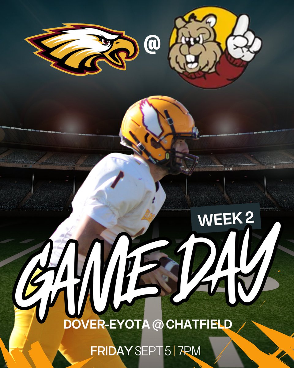 Week 2 Game Day!  Hope to see a big crowd at Chatfield tonight!  Go Eagles!