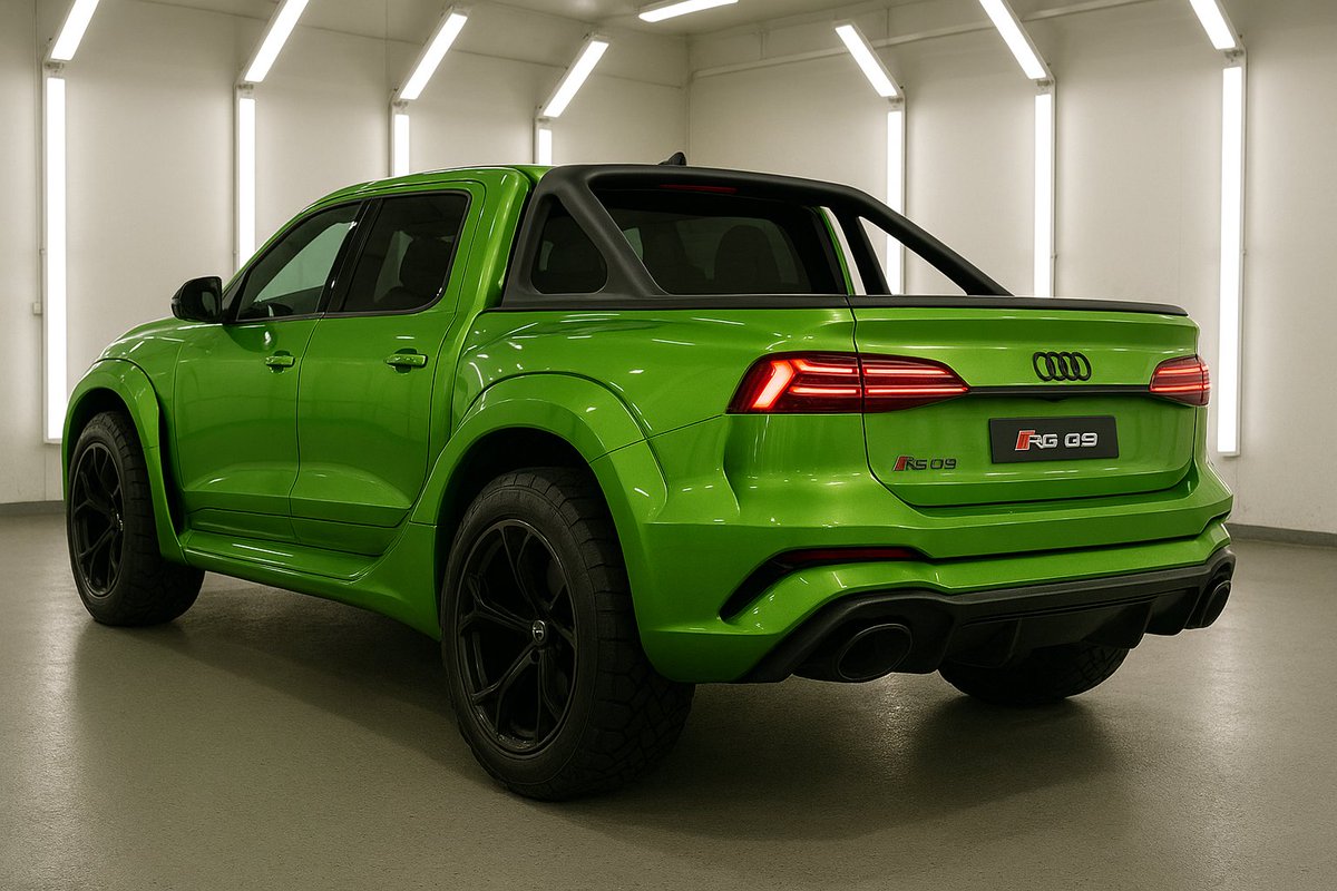 RevAi_Cars's tweet photo. The world wasn’t ready for this.
Meet the Audi RSQ9 – where RSQ8 luxury collides with Raptor muscle.
Widebody. V10 FSI. Quattro grip. Pure Audi aggression.
Would you daily this beast or keep it as a weekend toy? 

#audi #RSQ9 #audirsq9 #audiRS #audisport #audiquattro #audigram #audiaddict
#v10 #v10power #naturallyaspirated #engineporn #audipower #performancecars #supercar
#pickuptruck #audipickup #widebody #dimma #audigreen #customaudi #rsconcept
#carsofinstagram #dreamcar #carspotting #carporn #carcommunity #carlifestyle #carobsessed #instacar #viral