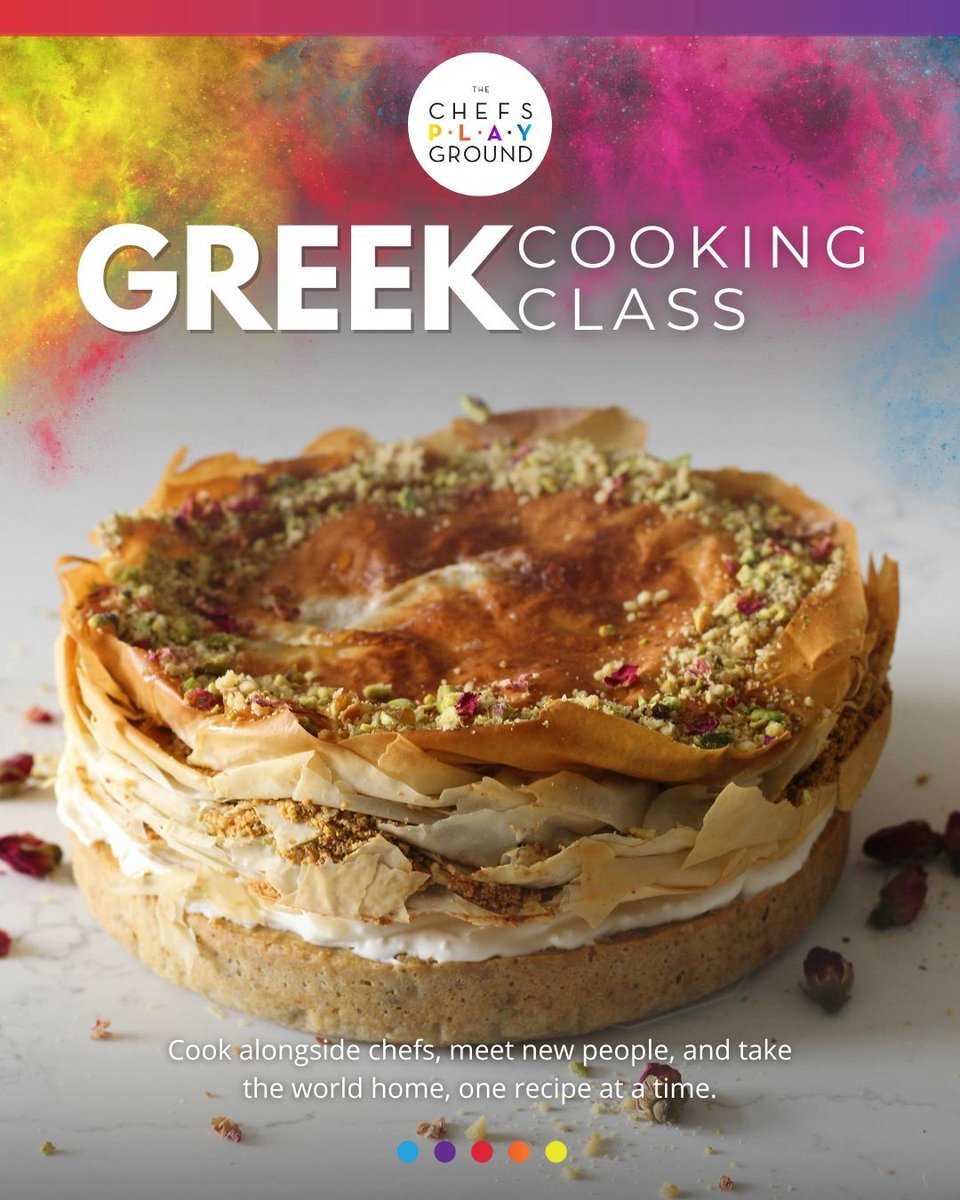 chefsplayground's tweet photo. If you love Greek food, learn the craft behind it 🥙

Step into the kitchen for a hands-on class guided by professional chefs, where you’ll build real technique and confidence through focused, practical learning.

🗓️ 17 September – Greek Cuisine
⏰ 18:00–21:00
💰 R550pp https://t.co/z6RH1P8RHw
