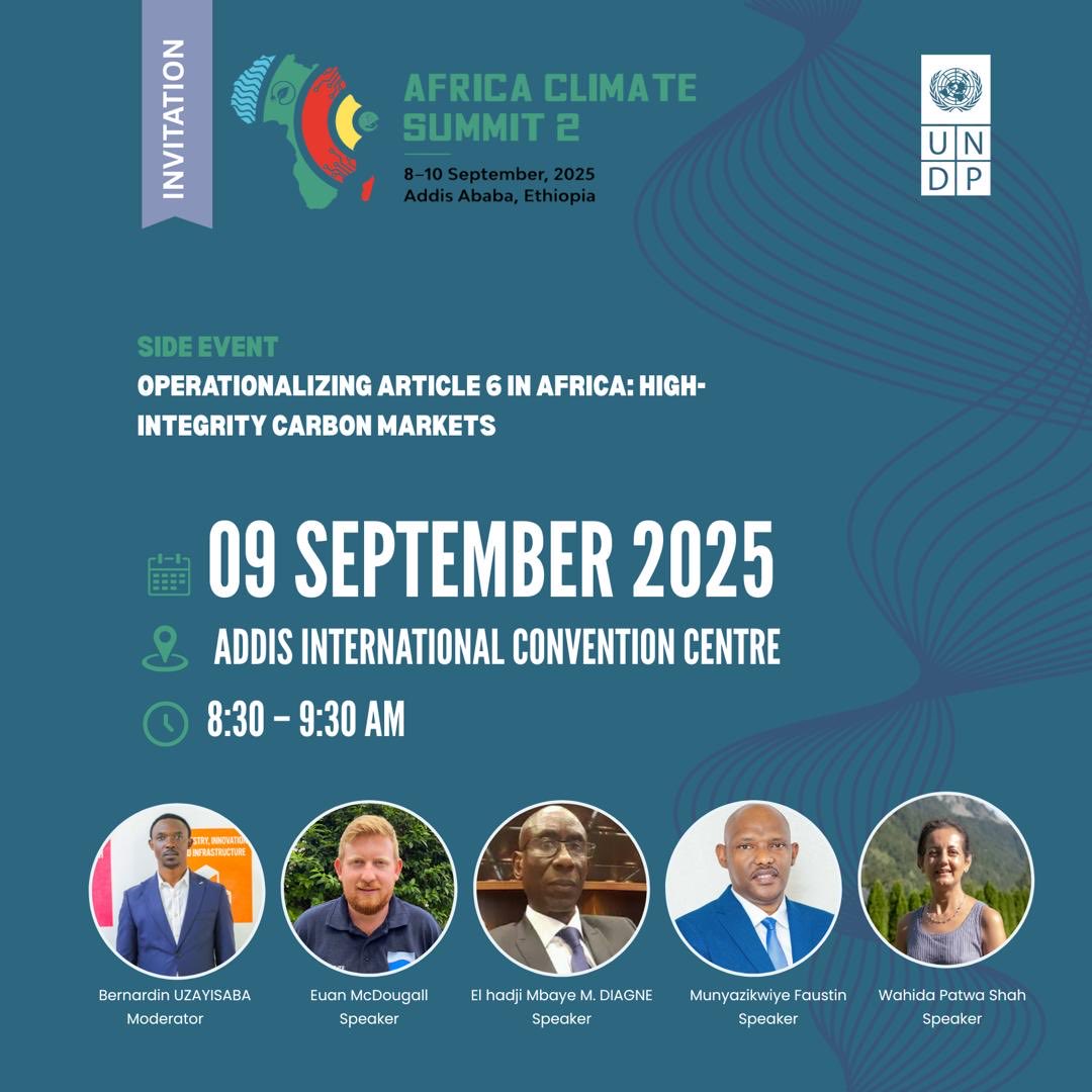 Bernardin.uzayisaba (@uzabeni) on Twitter photo Africa can lead the world in high-integrity carbon markets. At #ACS2025, UNDP brings together governments, private sector & partners to explore how Article 6 can unlock finance, drive NDCs & power development. <a href="/UNDPAfrica/">UNDP Africa</a> <a href="/GomeraM/">Maxwell Gomera</a> <a href="/UNDPClimate/">UNDP Climate</a>
#ClimateAction #CarbonMarkets Africa can lead the world in high-integrity carbon markets. At #ACS2025, UNDP brings together governments, private sector & partners to explore how Article 6 can unlock finance, drive NDCs & power development. <a href="/UNDPAfrica/">UNDP Africa</a> <a href="/GomeraM/">Maxwell Gomera</a> <a href="/UNDPClimate/">UNDP Climate</a>
#ClimateAction #CarbonMarkets