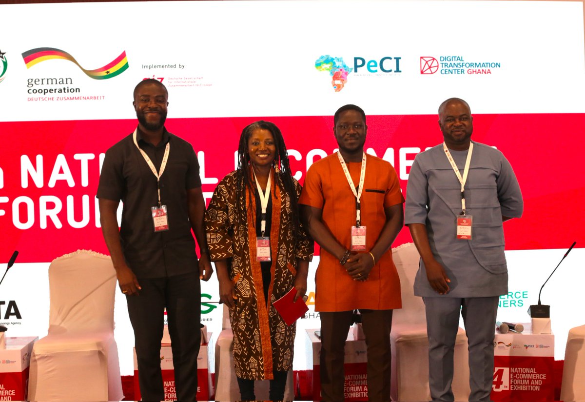 GhanaStandards's tweet photo. On Wednesday, September 3, 2025, Board Member of GSA, Mr. Appiah Kusi Adomako, Esq., with Ms. Diana Amponsah &amp; Mr. Kofi Yeboah Debrah, APR, joined a panel to discuss the importance of standardisation in Ghana’s e-commerce space at the 4th E-Commerce Forum &amp; Exhibition at UPSA https://t.co/qsw5wDMZJm
