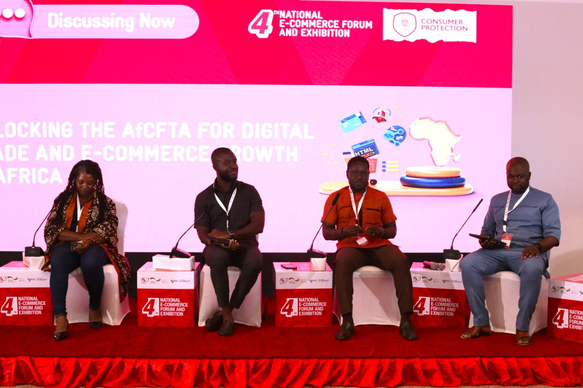GhanaStandards's tweet photo. On Wednesday, September 3, 2025, Board Member of GSA, Mr. Appiah Kusi Adomako, Esq., with Ms. Diana Amponsah &amp; Mr. Kofi Yeboah Debrah, APR, joined a panel to discuss the importance of standardisation in Ghana’s e-commerce space at the 4th E-Commerce Forum &amp; Exhibition at UPSA https://t.co/qsw5wDMZJm