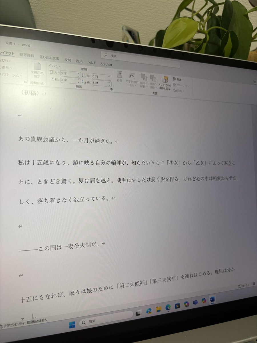 一妻多夫制は書いててむっちゃ楽しいけど、45話越えでやっと世界観の説明を書きだす私って……😇😇😇