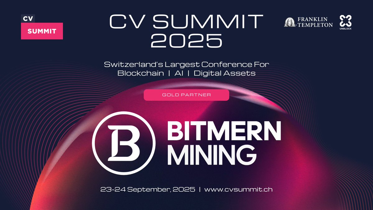 Prepare to mine more insights at CV Summit 2025 as @BitmernMining is  officially joining as a Partner! ⛏️ @BitmernMining is a leading Bitcoin  mining operator, providing professional, large-scale mining solutions with a