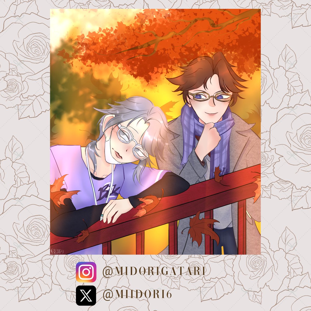 DivibalmerEvent's tweet photo. Day 5's entry by @Miidori6 

Prompt : Falling Leaves https://t.co/cX6b8iSRu7