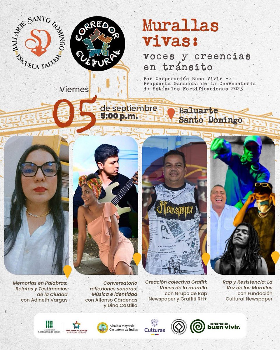 📣 ¡HOY es viernes de #CorredorCultural en el Baluarte de Sant Domingo y tu cuerpo lo sabe! 📣

Tendremos un encuentro de historia, música y graffitis ¡No te lo pierdas!