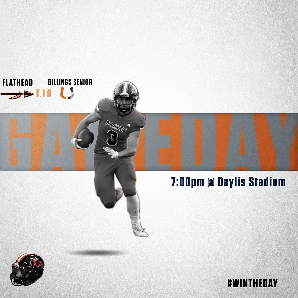 It’s GAMEDAY! Today we get the opportunity to travel across the great state of MONTANA to take on Billings Senior at Daylis Stadium.  #WinTheDay