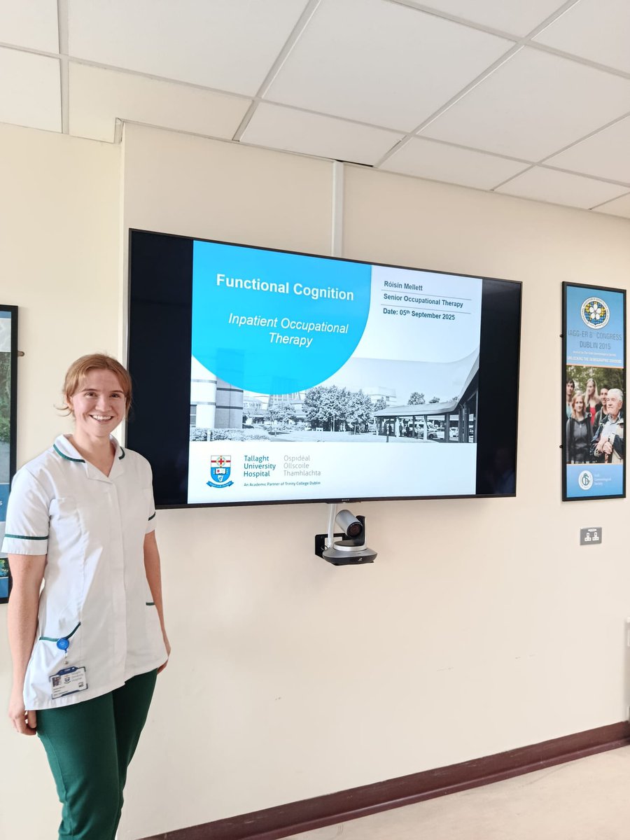 OT Department Tallaght University Hospital (@otdept_tuh) on Twitter photo One of our wonderful Senior Occupational Therapists, <a href="/RoisinMellett/">Roisin Mellett</a>, presented at our Age-Related Healthcare journal club this afternoon. Róisín spoke to medical, nursing and HSCP staff on Functional Cognition and the quality improvement project on this currently underway. One of our wonderful Senior Occupational Therapists, <a href="/RoisinMellett/">Roisin Mellett</a>, presented at our Age-Related Healthcare journal club this afternoon. Róisín spoke to medical, nursing and HSCP staff on Functional Cognition and the quality improvement project on this currently underway.