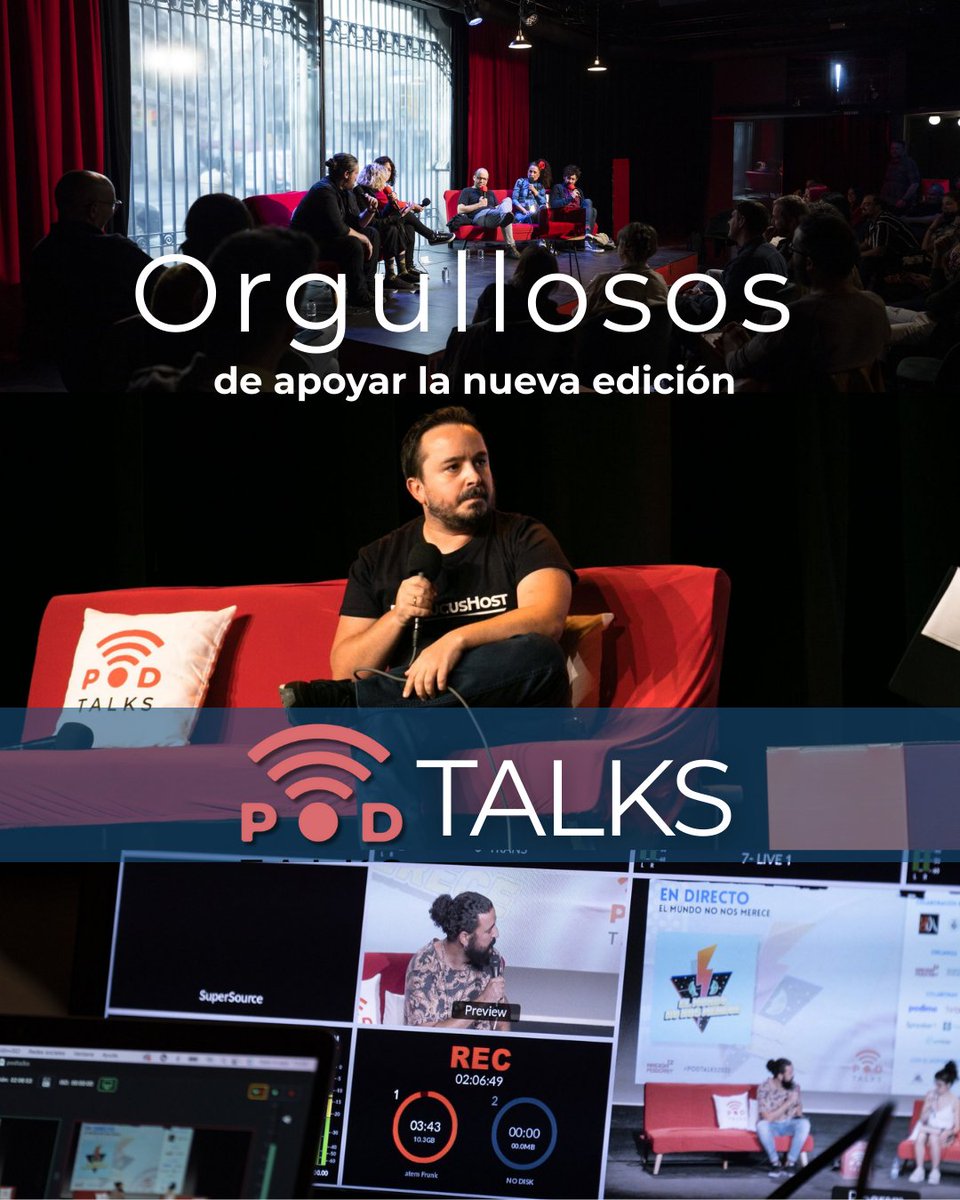 Orgullosos de apoyar la nueva edición de <a href="/EsPodtalks/">Podtalks_es</a>🎙️

Este año volvemos a unir fuerzas con el mundo podcast 📣 
Por eso, mañana no puedes perderte la 8ª edición de PodTalks en Palau-solità i Plegamans (Barcelona)

También habrá regalitos nuestros 🎁 ¿se te ocurre un plan mejor?