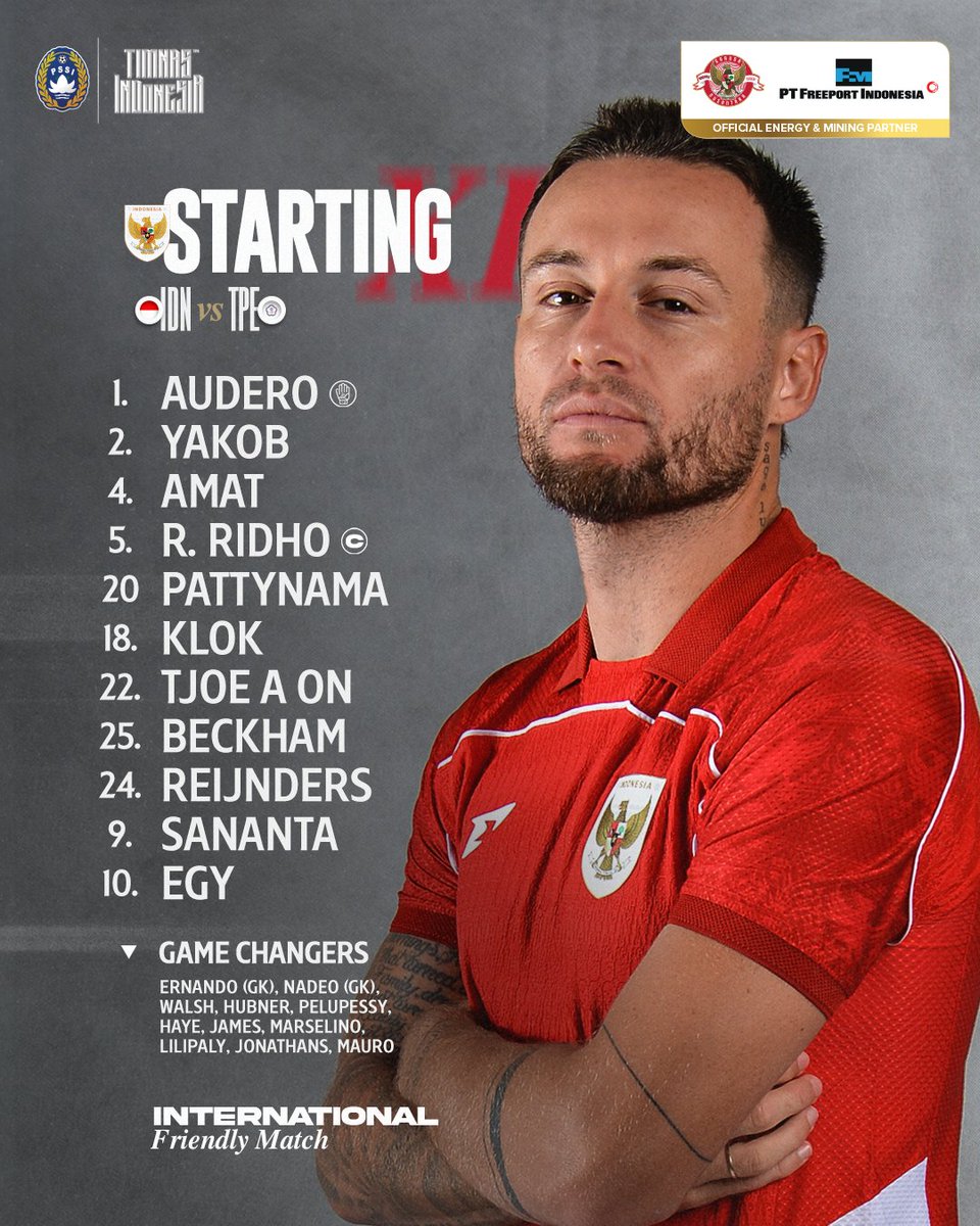 TimnasIndonesia's tweet image. Skuat Garuda 𝐌𝐀𝐋𝐀𝐌 𝐈𝐍𝐈 menghadapi Tiongkok Taipei. 🦅

‣ #TimnasDay ‣ #GarudaMendunia