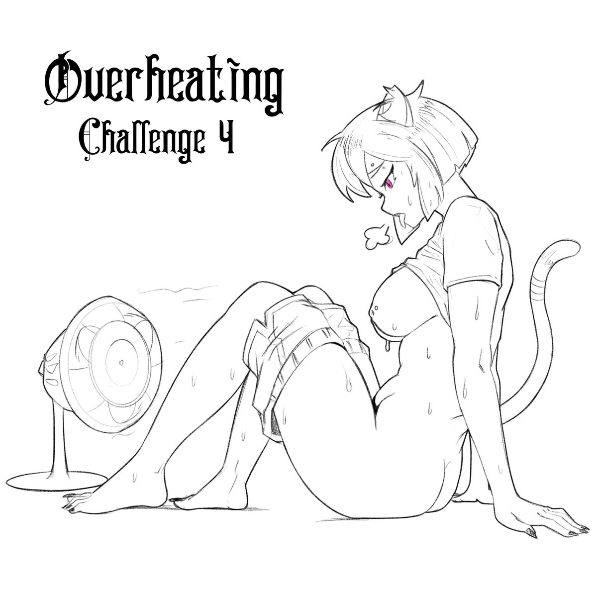 LewdKatz's tweet image. Day 4 of #Spicetember challenge! #Overheating
I used my Oc KiKi for this one, haven't drawn her in a minute tbh lol she be sweating with all that boob she has

#procreate #digitalart #art #oc #catgirl