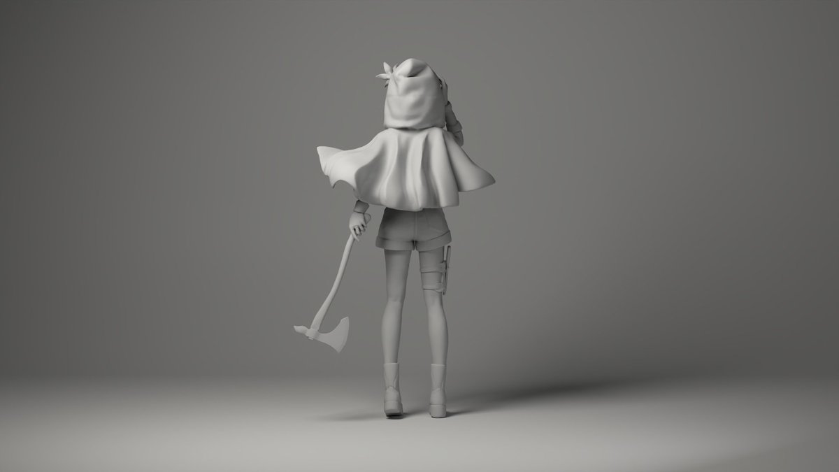 以前制作したガレキ、「データで見てみたい」といくつか声をいただいたので、画像を載せておきます！
簡易的ですが、Karmaでレンダリングしています

キャラデザイン：つち様(私用アカウントのため省略)

#3DCG
#zbrush 
#MarverousDesigner
#Maya
#Houdini
#Solaris
#Karma