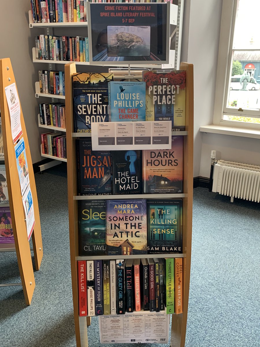 corkcolibrary's tweet image. Cobh Library is delighted to support the Spike Island Literary Festival which is running this weekend with a display showcasing the incredible authors featuring at the festival which opens today and runs until Sunday 07th September.
#cobhlibrary #spikeislandlitfest @Corkcoco…