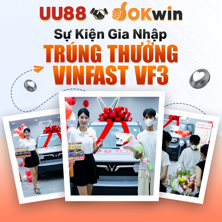 OKwinLIKE's tweet photo. UU88 ❤️OKwin  
   Chúc mừng khách hàng đã trúng ngay xe VINFAST VF3 khi tham gia sự kiện Thứ 6 vàng

    #okwin #LienMinhOkwin #789win #VIPwin #KUwin #98win #32win #789F #TG88 #UU88 #OKfun https://t.co/dNil7dpYfm