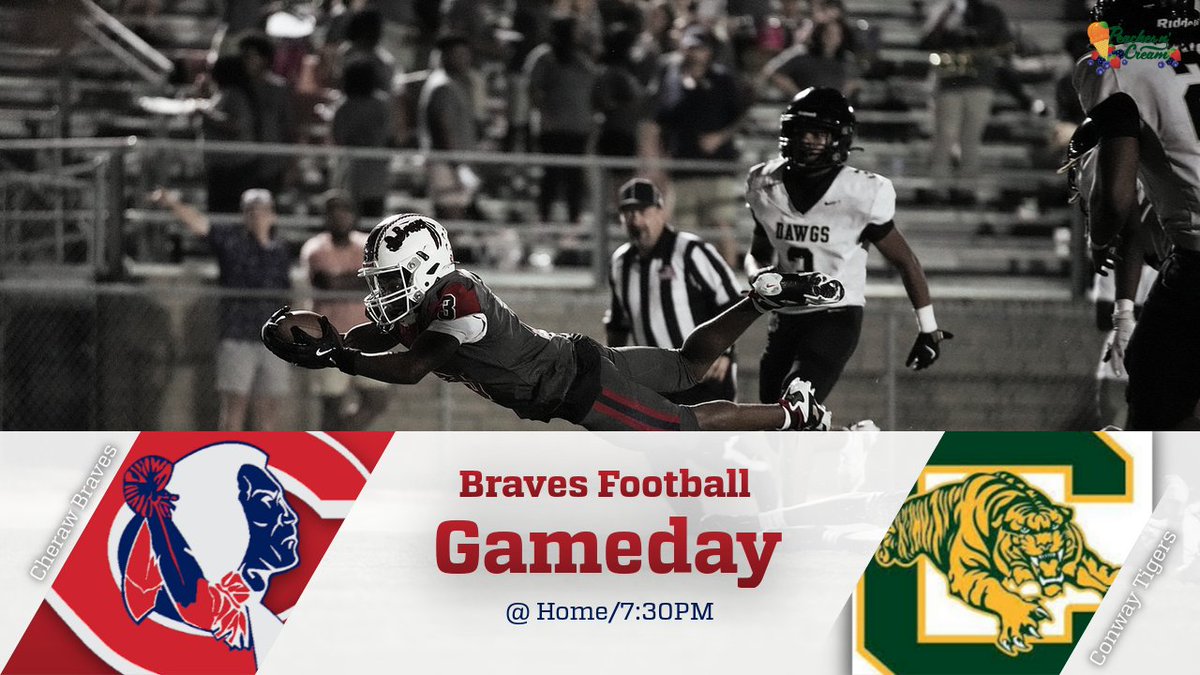 The stage is set for Friday Night Lights in Cheraw! Braves vs Tigers, 7:30PM kickoff. Pack the stands and bring the noise!
