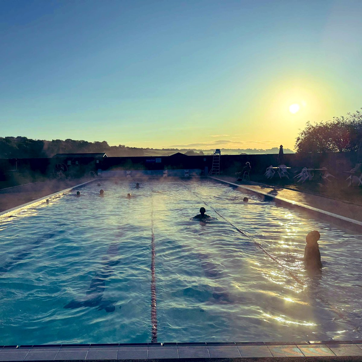 The pool is open &amp; heated to 28C every day in September to book helmsleyopenairpool.org