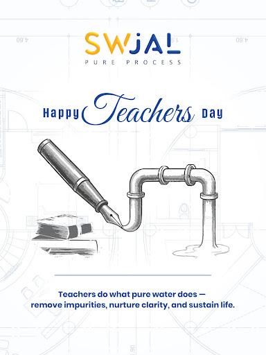 Swjalprocess's tweet image. Teachers, like pure water, remove impurities &amp;amp; nurture clarity. At Swjal Process, we salute mentors who shape futures with wisdom &amp;amp; values—engineering pure minds for tomorrow. 🌸🙏 #TeachersDay #SwjalProcess #PureKnowledge