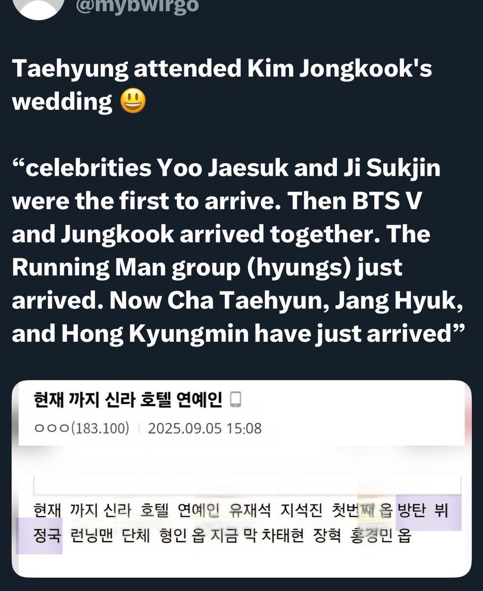 yrstrulytkk's tweet photo. WDYM TAEKOOK WENT TO KIM JONGKOOK’S WEDDING TOGETHER 😭😭 https://t.co/Upeb0HEG6W