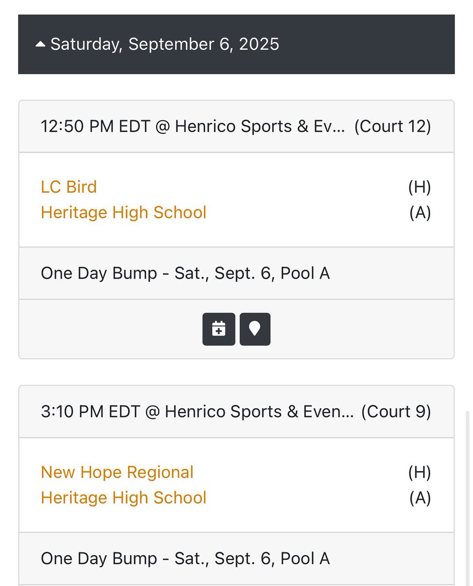 Heading down to Richmond tomorrow for two games against some great competition!