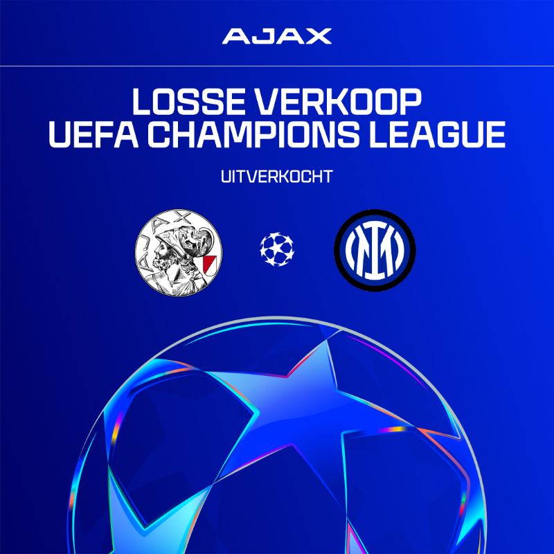 Een volle Johan Cruijff ArenA woensdag!

Ajax - Inter = 𝐬𝐨𝐥𝐝 𝐨𝐮𝐭

#ajaint