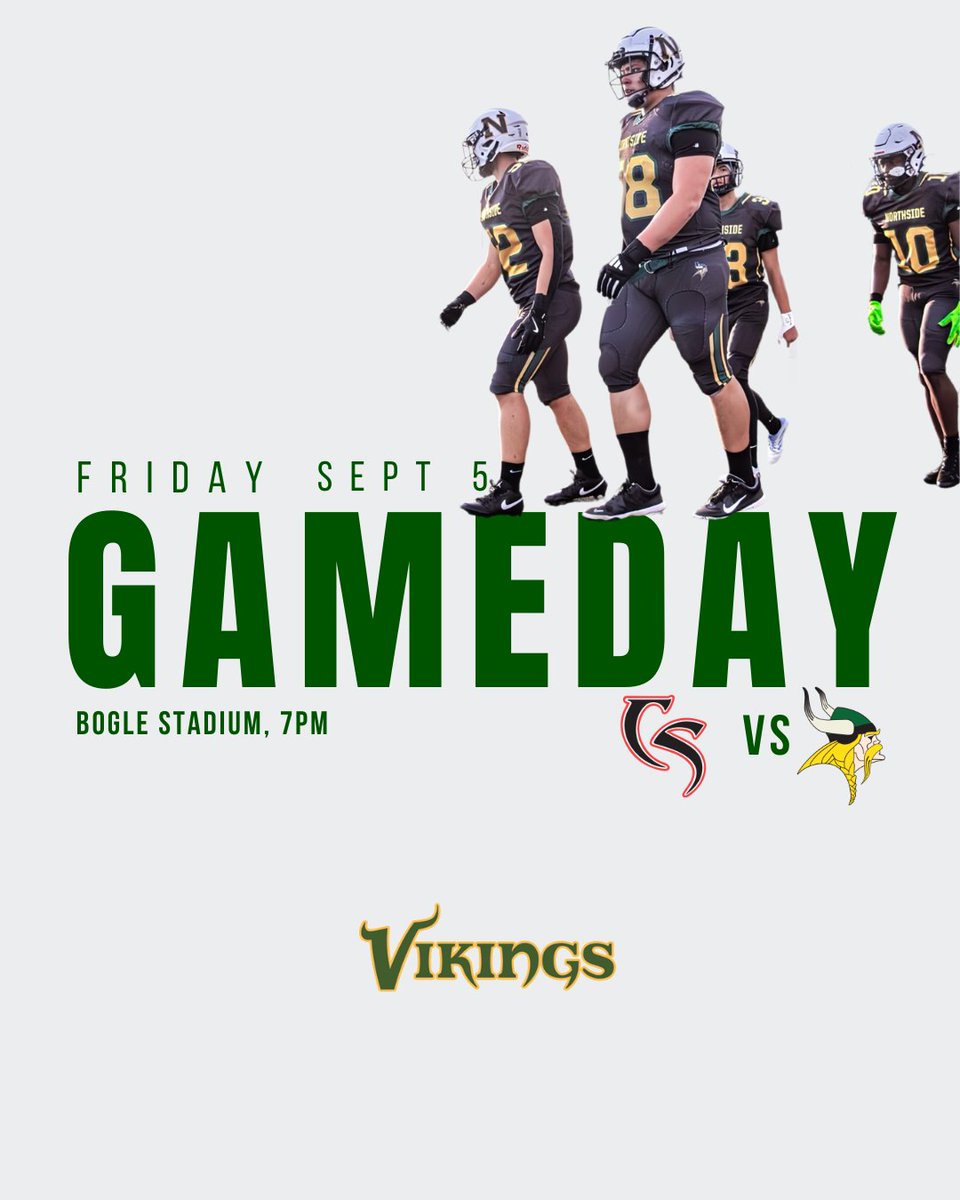 GAME DAY!

It’s the Vikings vs. the Knights tonight under the lights at Bogle Field!

⏰ Kickoff: 7:00 PM
📍 Bogle Field

The stands will be loud, the energy will be high, and Viking Nation will be ready.

Bring the pride. Bring the noise. Let’s pack the house!