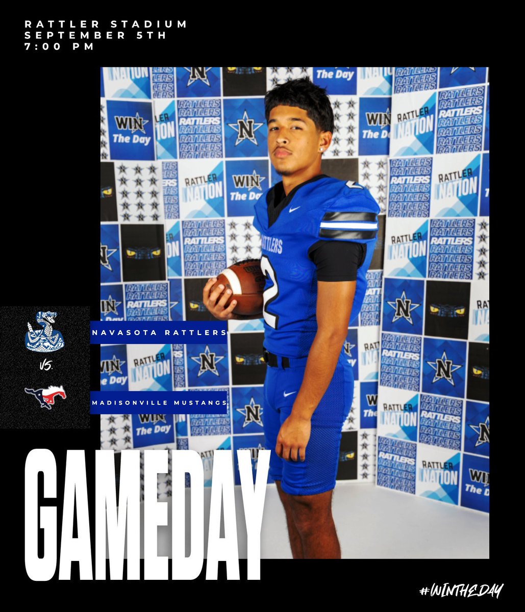 🚨🏈 GAMEDAY 🏈🚨
It’s a big one under the lights tonight‼️🔒🐍

The Rattlers are ready to battle the Madisonville Mustangs 🐴 🔥

🏟️ Rattler Stadium
📍 1 Rattler Dr
⏰ 7:00 PM

Let’s pack the stands &amp; bring the energy‼️

#WinTheDay 🐍🔵⚪️