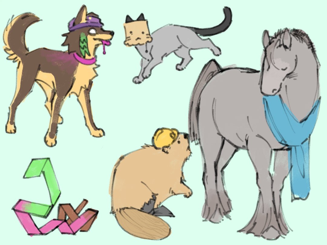 yxfl2965446's tweet photo. #Regretevator
NPCs
(Maybe I am better at drawing animals than humans. https://t.co/r6aZY2PIP1