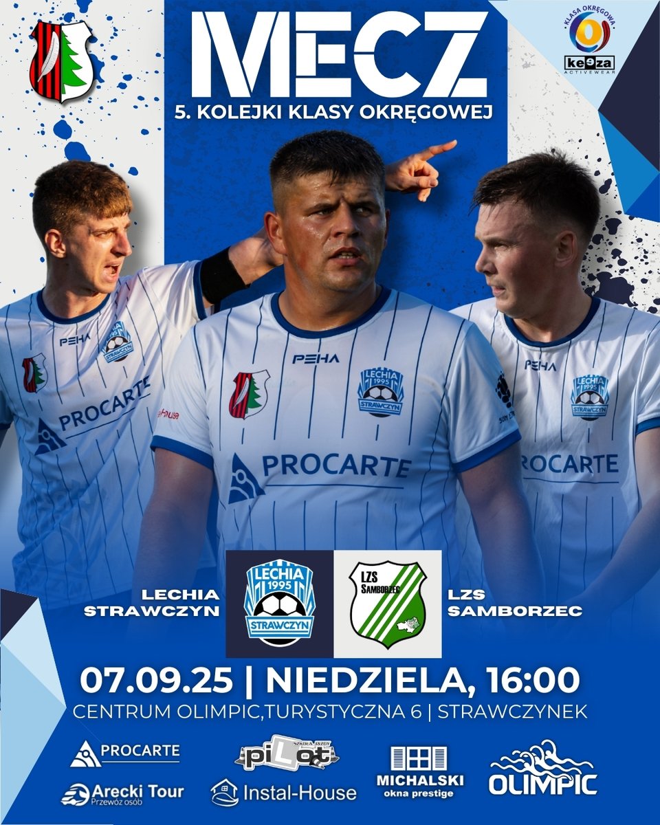 lechia1995's tweet photo. 📣 GRAMY W NIEDZIELĘ! 💙🤍
🆚 LZS Samborzec
🏟️ Olimpic Centrum Sportowo-Rekreacyjne w Strawczynku
🏆 5.kolejka KEEZA Klasa Okręgowa
📆 07.09.2025
⏱ 16:00
📺 W Obiektywie Konrada https://t.co/8GMbPXG0hM