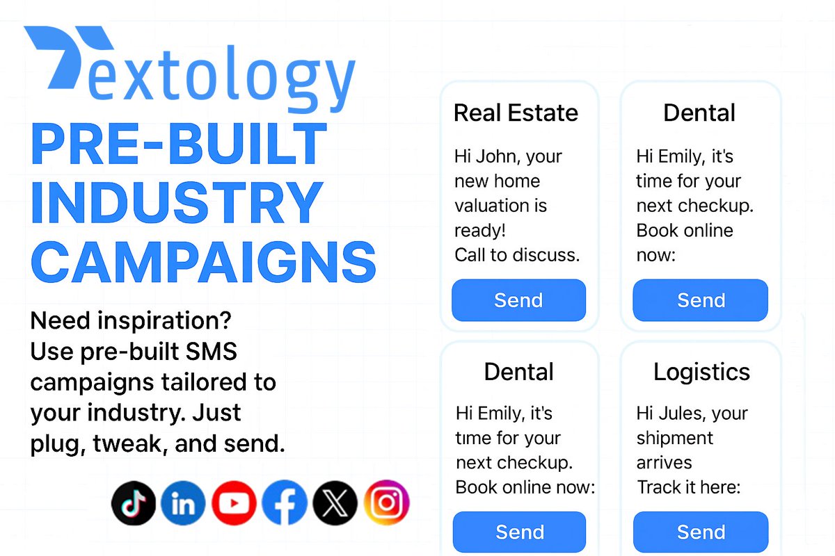 textologyhub's tweet image. Stop overthinking your next campaign. 🛑 Textology has pre-built SMS campaigns for your industry—just customize and launch.
#Textology #SMSMarketing #CampaignTemplate #BusinessMessaging #MarketingAutomation #PreBuiltCampaign #TextMarketing #SmallBusinessTools #CustomerEngagement