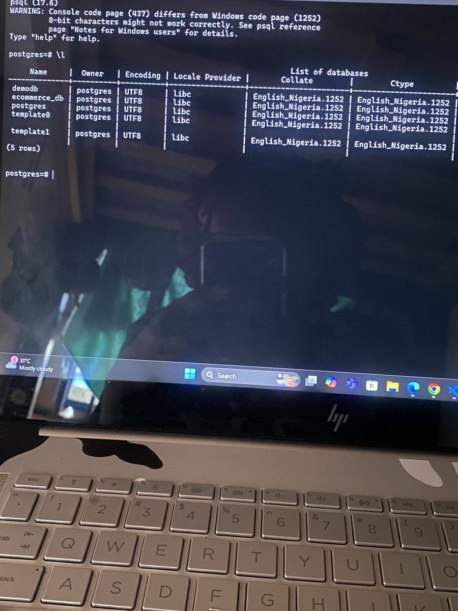 CommitWithEmmy's tweet image. Today was all about SQL (PostgreSQL)!
Started a YouTube course (163 videos 😅 still grinding through it).
Installed PostgreSQL locally.
Created my first database & tables 🙌
Also heard about Supabase 👀 will definitely explore it soon.
#PostgreSQL #SQL #WebDev #100DaysOfCode