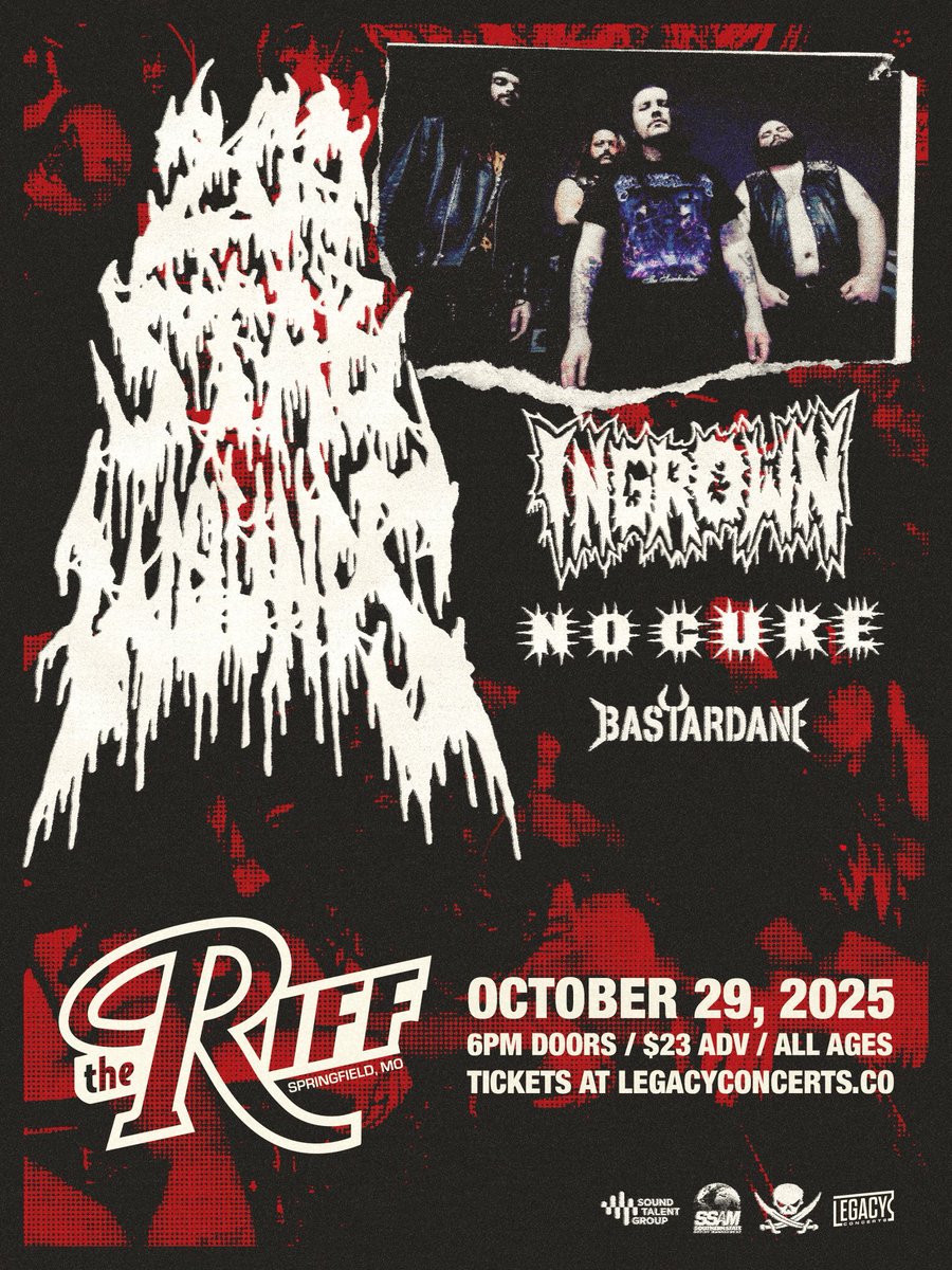 Just Announced | KC + SGF
Don’t miss <a href="/200StabWounds/">200 STAB WOUNDS</a> w/ <a href="/ingrownhc/">Ingrown</a>, <a href="/nocurexxx/">NO CURE XXX</a>, and <a href="/_bastardane_/">Bastardane</a> this October

KC: eventim.us/event/200-stab…
SGF: eventim.us/event/200-stab…
