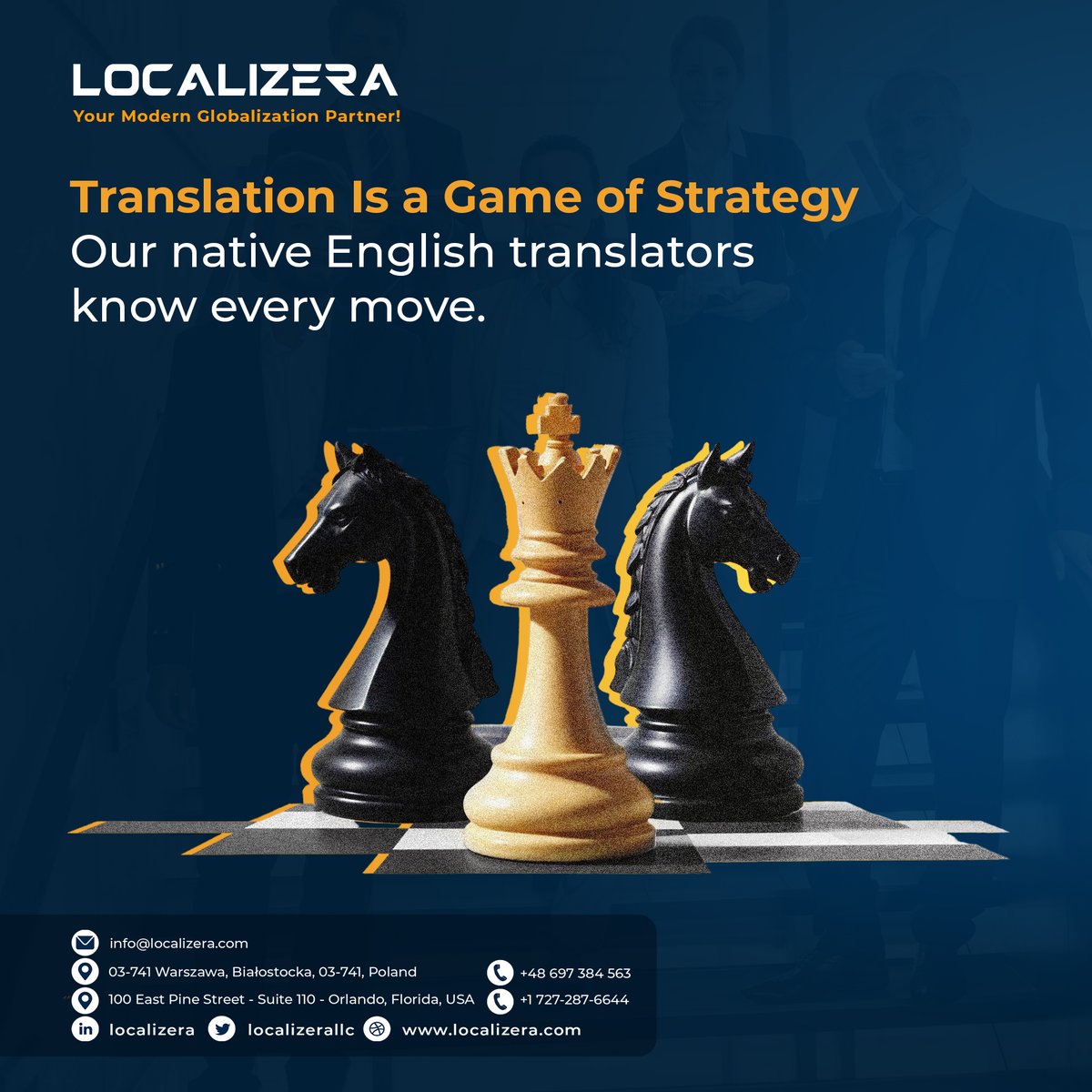 localizerallc's tweet image. Every word is a move. ♟
With Localizera’s native English translators, you’ll always play it right.
👉 Hire the experts today. #Localizera #TranslationServices #English
shorturl.at/No4m9