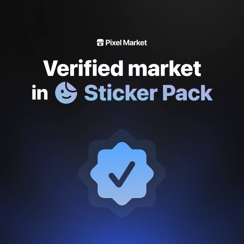 Big news fam — Pixel Market just got verified on <a href="/stickers_tg/">Sticker Pack</a>!

We’re leveling up, but for now you can flip, swap &amp; collect NotPixel Stickers with 0% market fees and 0% royalties

t.me/pixelmarket

Go crazy 🔥