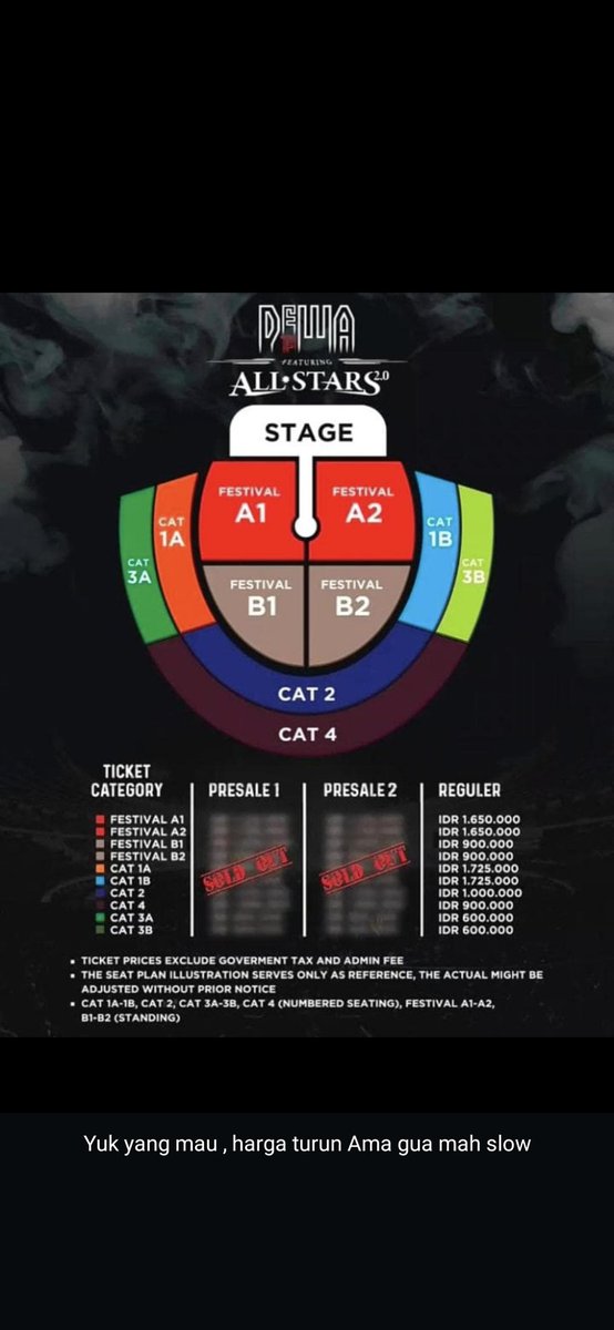 Wts tiket dewa CAT 2 

3 TIKET 250.000

#WTS #wtsdewa
