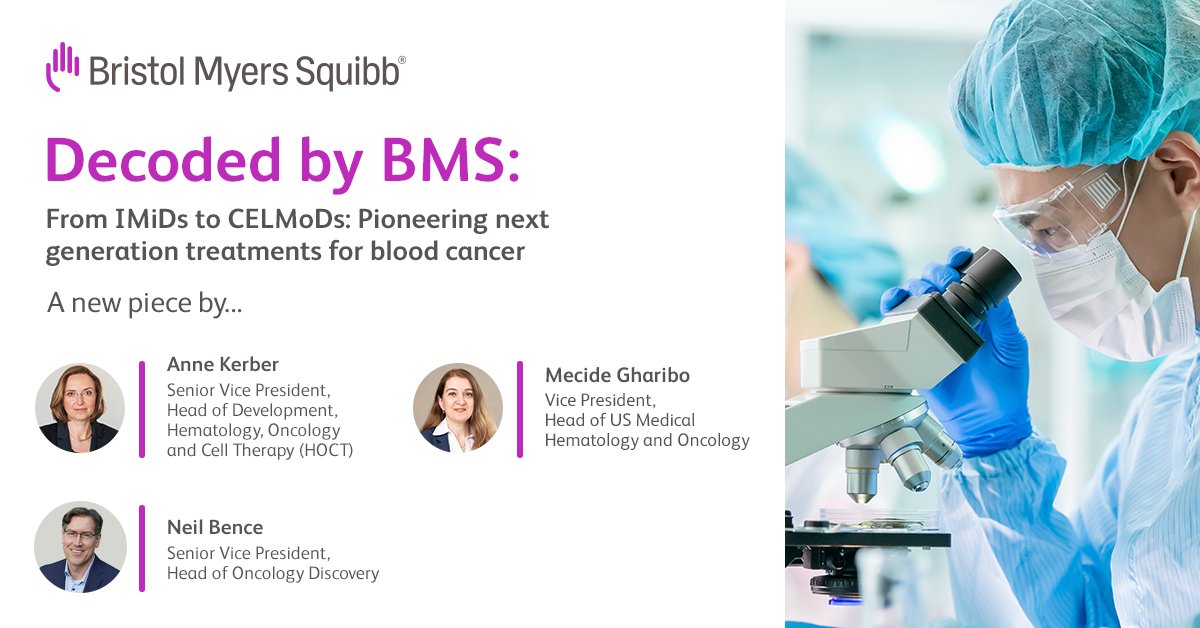 ScienceAtBMS's tweet image. Hematologic diseases are complex, requiring innovative treatment approaches. Learn how our R&D team is investigating potential new therapies for the treatment of multiple myeloma and lymphoma. bit.ly/4gaAtzU
#BloodCancerAwarenessMonth