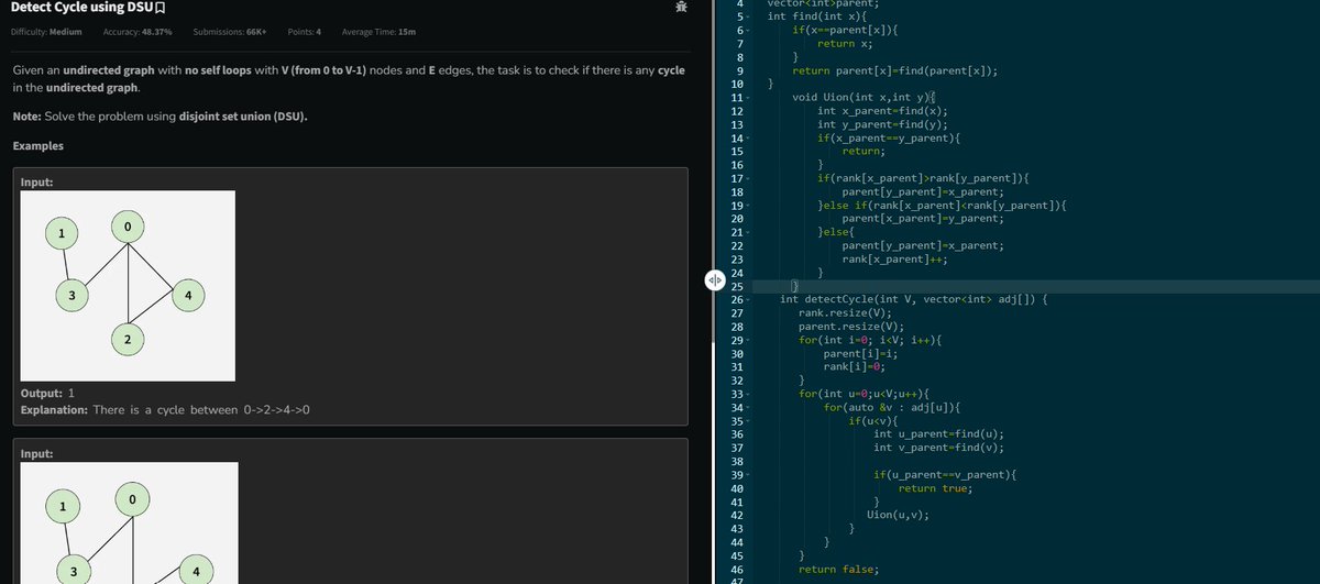 muddLotuss's tweet image. Detect cycle using DSU

#Leetcode #Job_search day 2