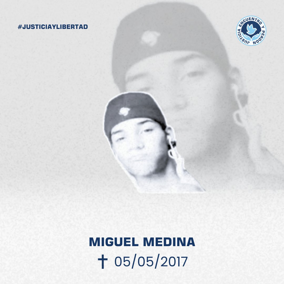 Miguel Medina perdió la lucha por su vida el 5 de mayo de 2017, dos días después de haber sido herido de bala. Miguel estaba protestando en el estado Zulia cuando le arrebataron sus sueños. ¡Siempre presente!    #JusticiaYLibertad